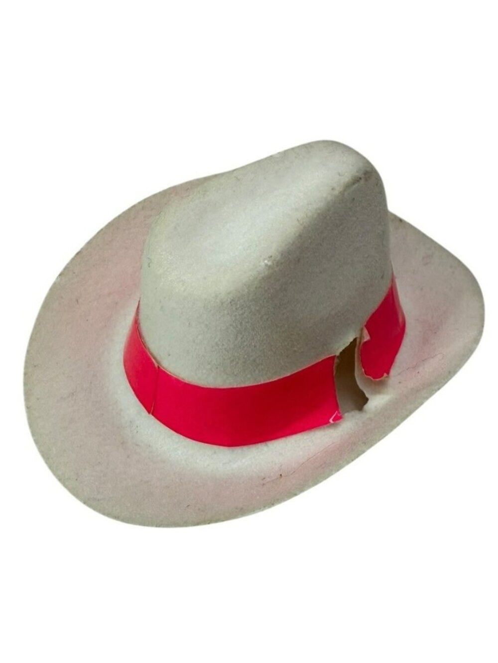 Vintage G1 My Little Pony Wear Best of the West Cowboy Hat White Flocked Pink